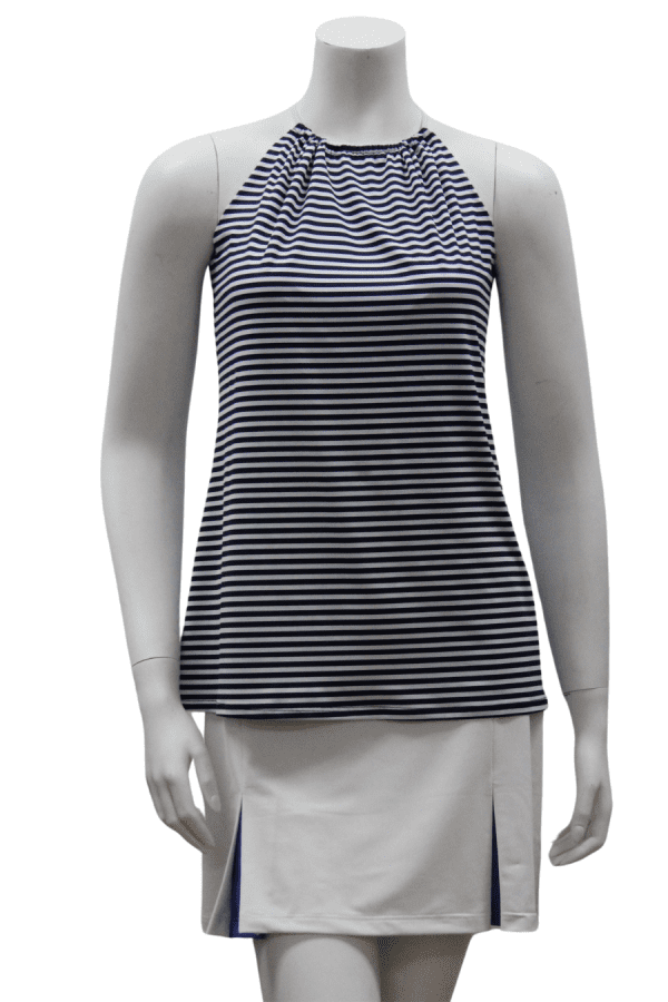Duxbury Skort in White w/ Navy